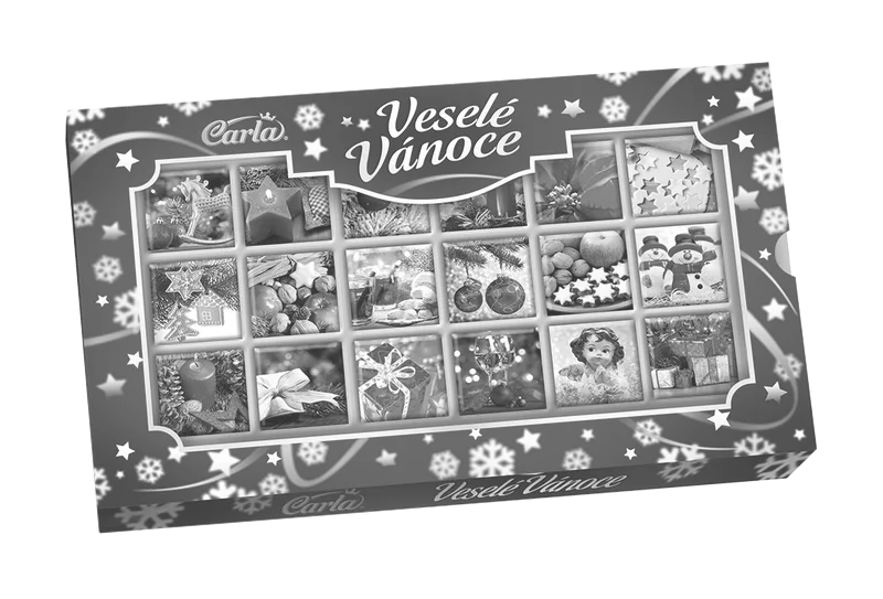 Carla Mléčné neapolitánky Veselé Vánoce 90 g